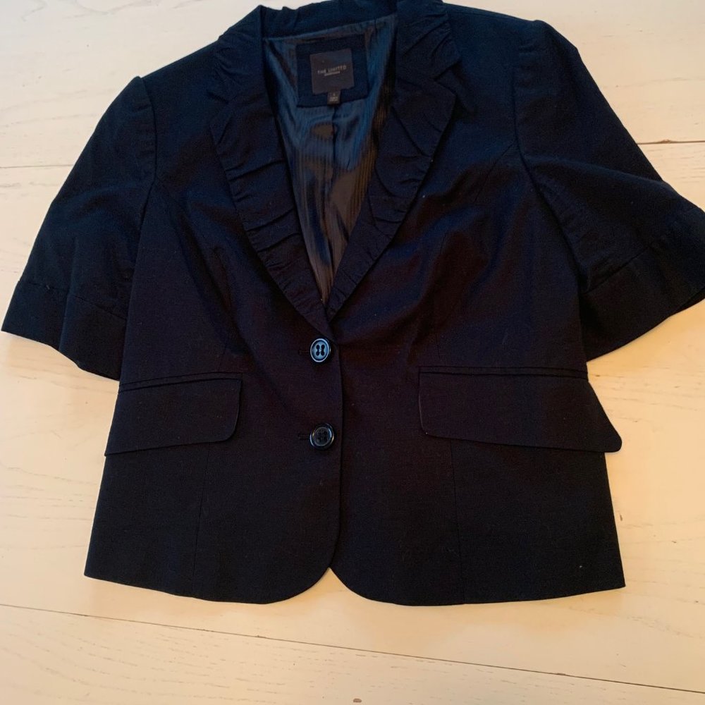 Women's Black short sleeve blazer